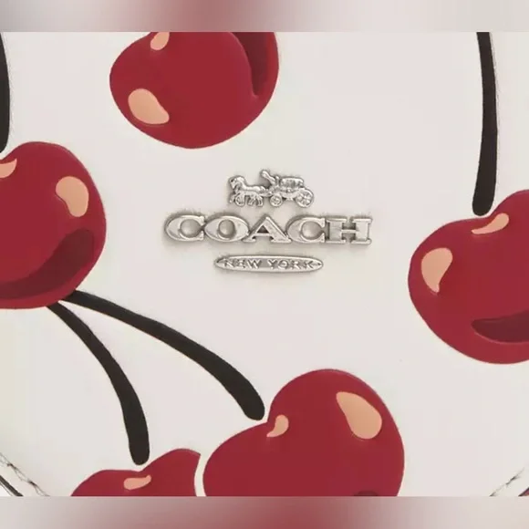 Coach NWT Heart Coin Case With Cherry Print - Picture 4 of 12